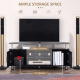 Particle Board TV Stand 120cm Wide With 2 Doors - Velmora