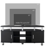 Particle Board TV Stand 120cm Wide With 2 Doors - Velmora