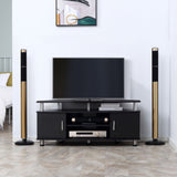 Particle Board TV Stand 120cm Wide With 2 Doors - Velmora