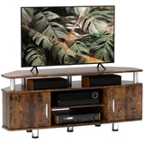 Particle Board TV Stand 120cm Wide With 2 Doors - Velmora
