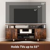 Particle Board TV Stand 120cm Wide With 2 Doors - Velmora