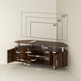 Particle Board TV Stand 120cm Wide With 2 Doors - Velmora