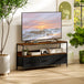 Particle Board TV Stand 120cm Wide With 3 Foldable Drawers - Velmora