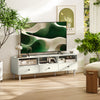 Wooden TV Stand 140cm Wide With 3 Drawers - Velmora