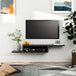 Wooden TV Stand 152.4cm Wide Wall Mounted - Velmora