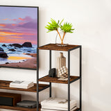 Wooden TV Stand 192cm Wide With Steel Frame - Velmora