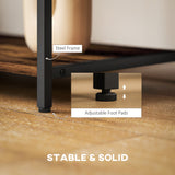 Wooden TV Stand 192cm Wide With Steel Frame - Velmora