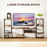 Wooden TV Stand 192cm Wide With Steel Frame - Velmora