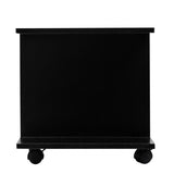 Wooden TV Stand 80cm Wide With Bookshelf - Velmora