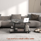 Wooden TV Stand 80cm Wide With Bookshelf - Velmora