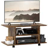 Wooden TV Stand 80cm Wide With Bookshelf - Velmora