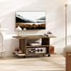 Wooden TV Stand 80cm Wide With Bookshelf - Velmora