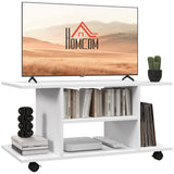 Particle Board TV Stand 80cm Wide With Storage Shelves - Velmora