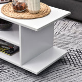 Particle Board TV Stand 80cm Wide With Storage Shelves - Velmora