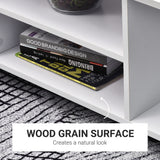 Particle Board TV Stand 80cm Wide With Storage Shelves - Velmora