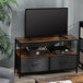 Particle Board TV Stand 98cm Wide With 2 Foldable Drawers - Velmora
