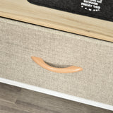 Particle Board TV Stand 98cm Wide With 2 Foldable Drawers - Velmora