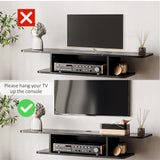 Particleboard Wall Mounted Floating TV Stand 105cm Wide - Velmora