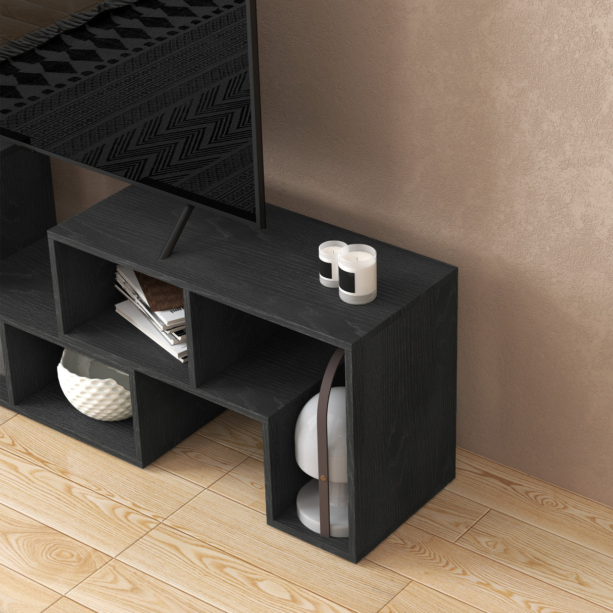 Particle Board Wall Mounted TV Stand 180cm Wide - Velmora