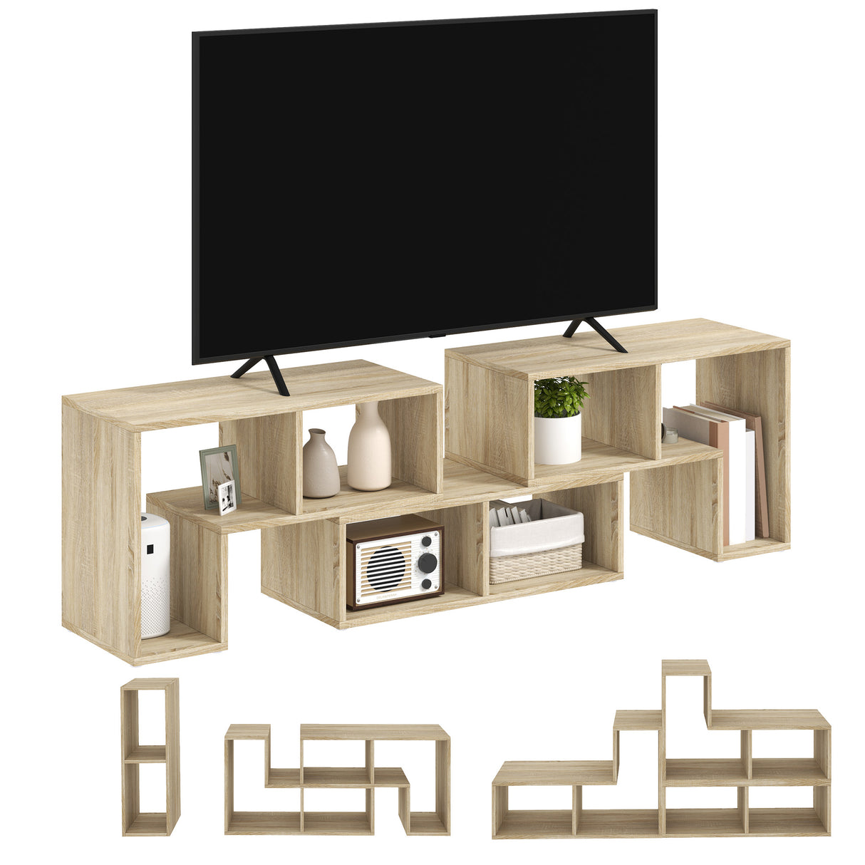 Particle Board Wall Mounted TV Stand 180cm Wide - Velmora