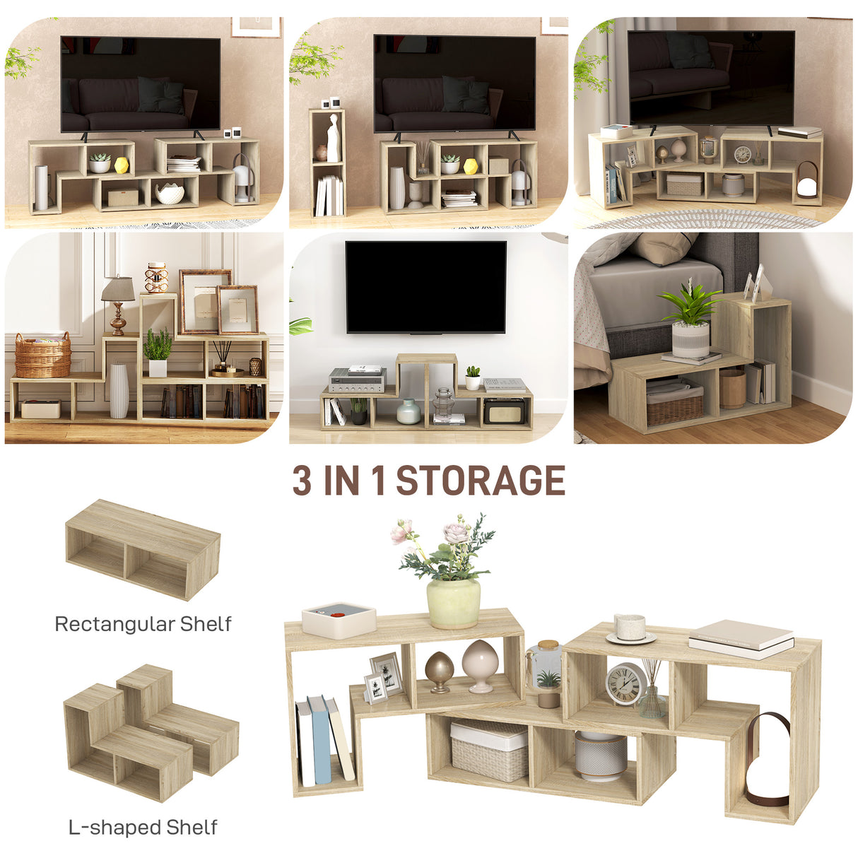 Particle Board Wall Mounted TV Stand 180cm Wide - Velmora