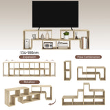 Particle Board Wall Mounted TV Stand 180cm Wide - Velmora