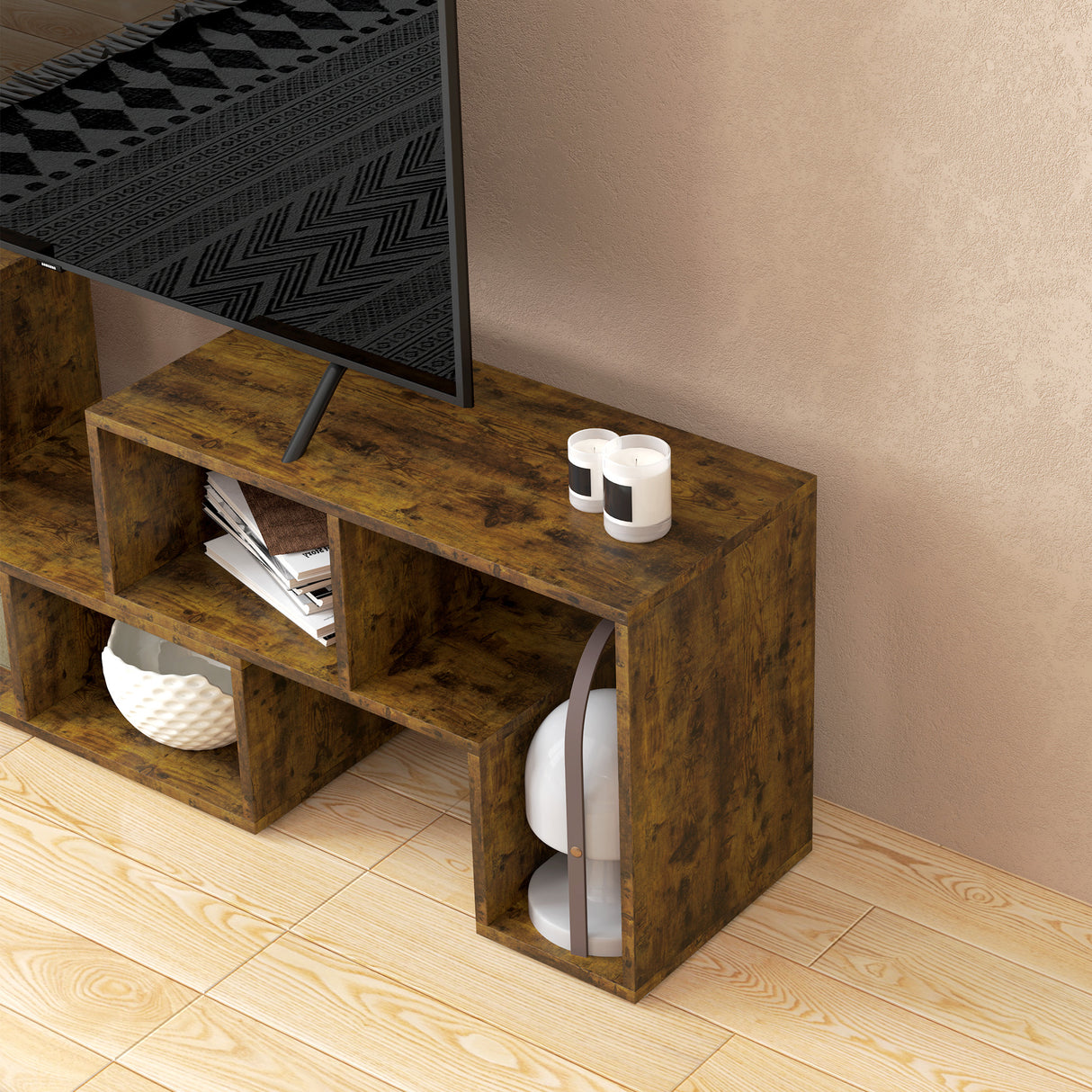 Particle Board Wall Mounted TV Stand 180cm Wide - Velmora