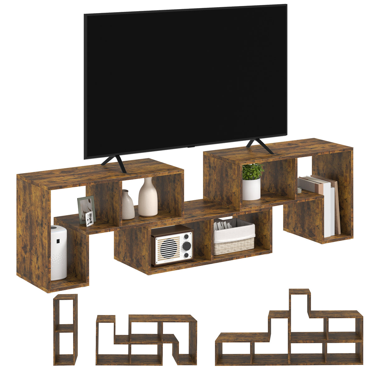 Particle Board Wall Mounted TV Stand 180cm Wide - Velmora