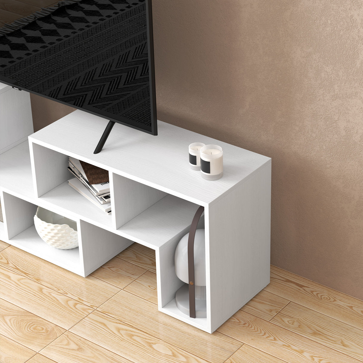 Particle Board Wall Mounted TV Stand 180cm Wide - Velmora