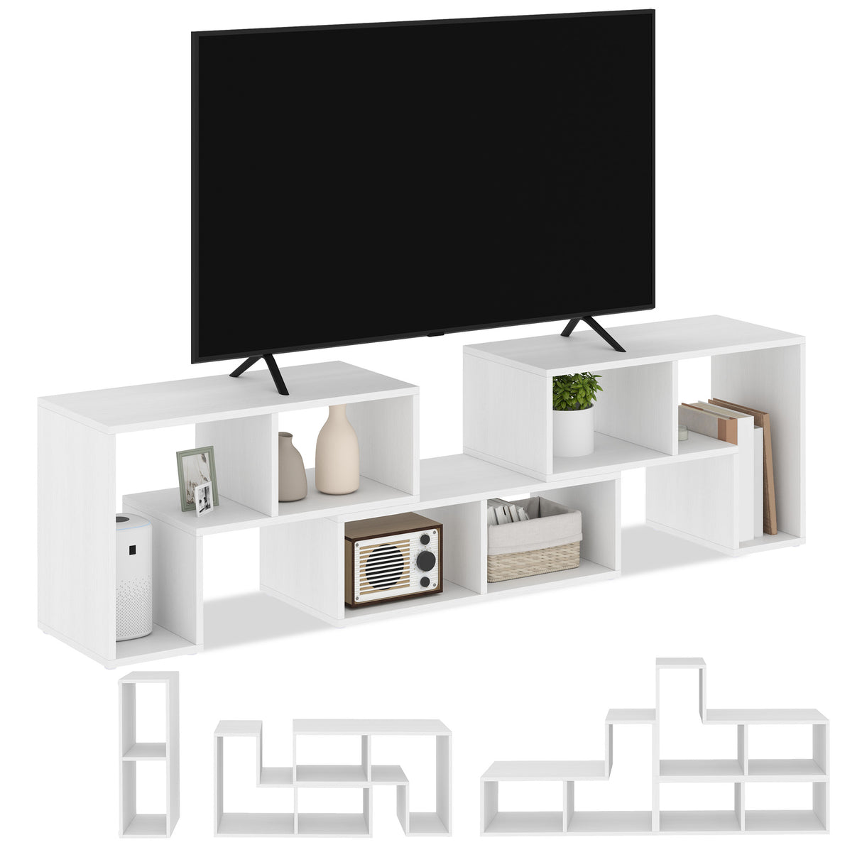 Particle Board Wall Mounted TV Stand 180cm Wide - Velmora