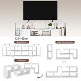 Particle Board Wall Mounted TV Stand 180cm Wide - Velmora