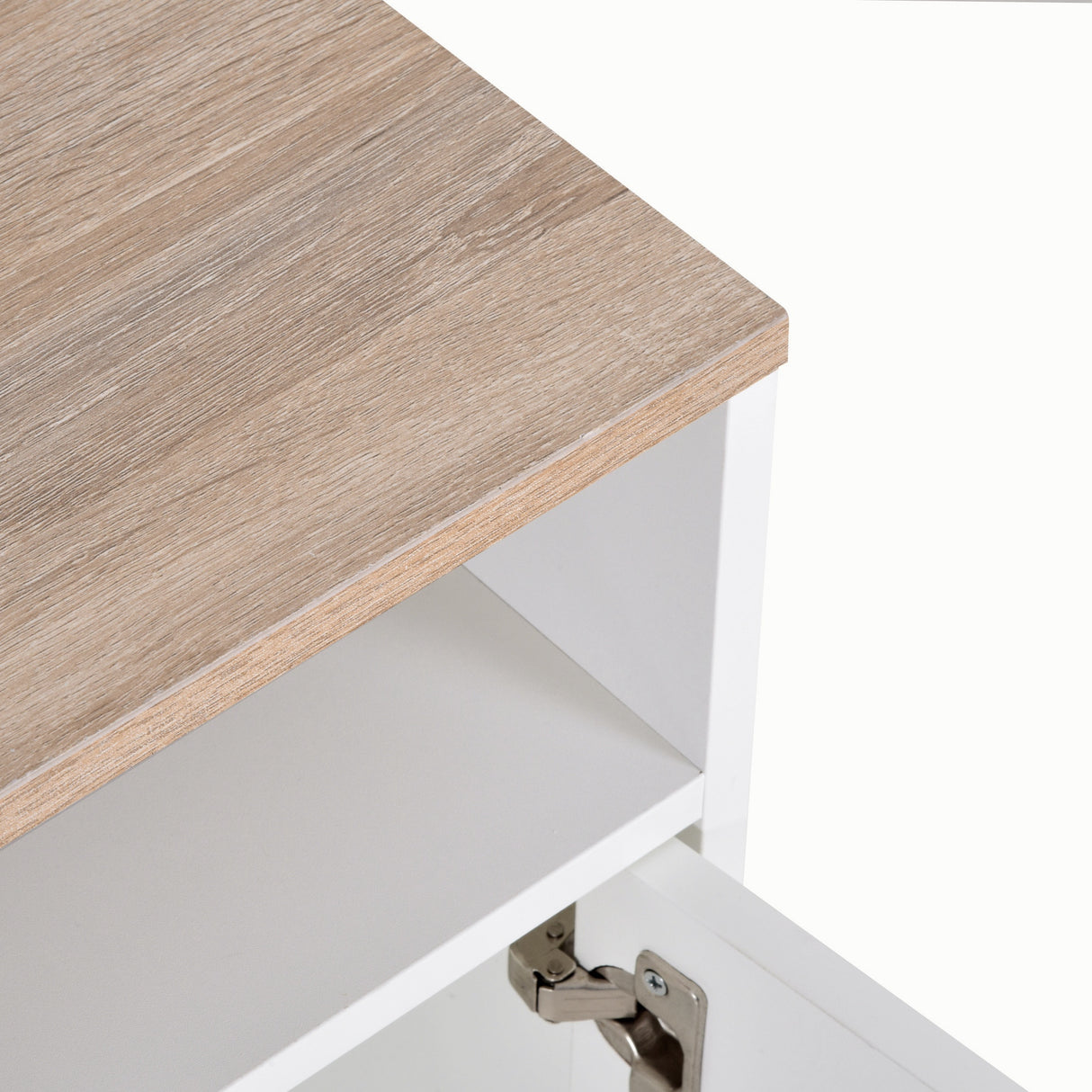 Particle Board TV Stand 105cm Wide With 2 Doors - Velmora