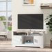 Particle Board TV Stand 105cm Wide With 2 Doors - Velmora