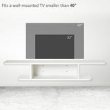 Particleboard Wall Mounted Floating TV Stand 105cm Wide - Velmora