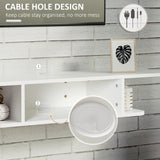 Particleboard Wall Mounted Floating TV Stand 105cm Wide - Velmora