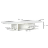 Particleboard Wall Mounted Floating TV Stand 105cm Wide - Velmora