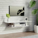 Particleboard Wall Mounted Floating TV Stand 105cm Wide - Velmora