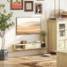 Particle Board Wall Mounted Floating TV Stand 120cm Wide With Flip Up Drawer - Velmora