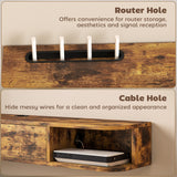 Particle Board Wall Mounted Floating TV Stand 120cm Wide With Flip Up Drawer - Velmora