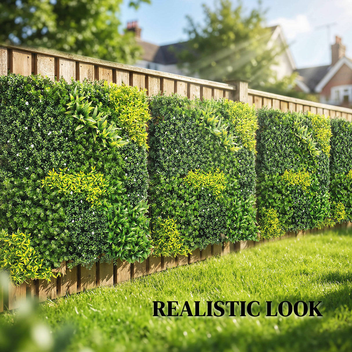 PE Artificial Grass Backdrop Wall Panel 100cm Wide - Velmora