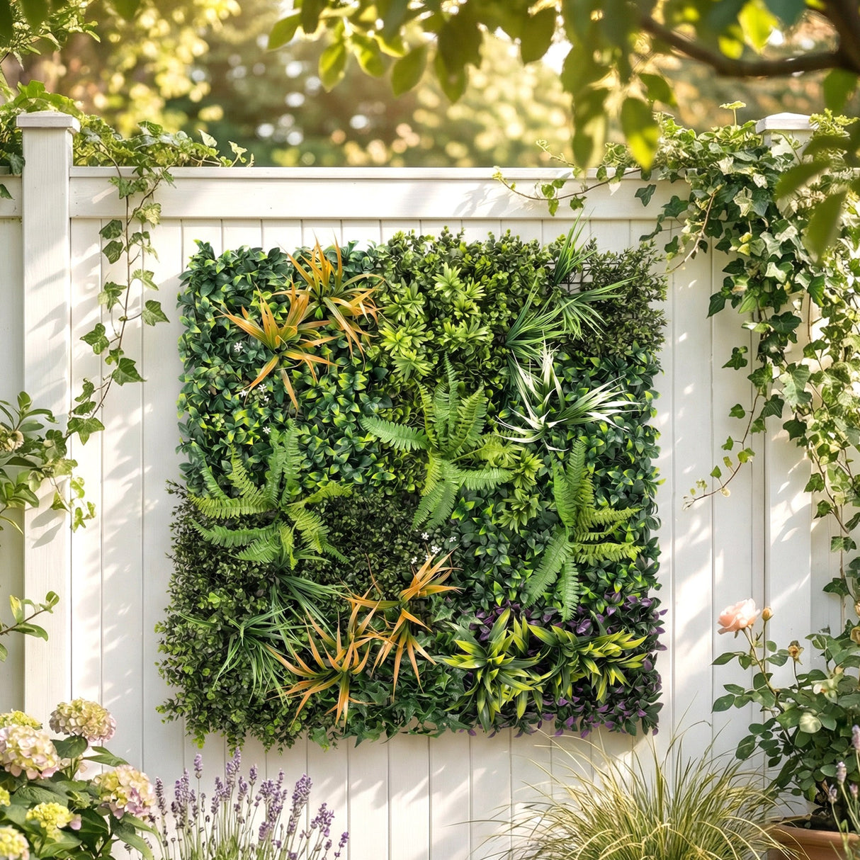 PE Artificial Grass Wall Panel 100cm Wide - Velmora