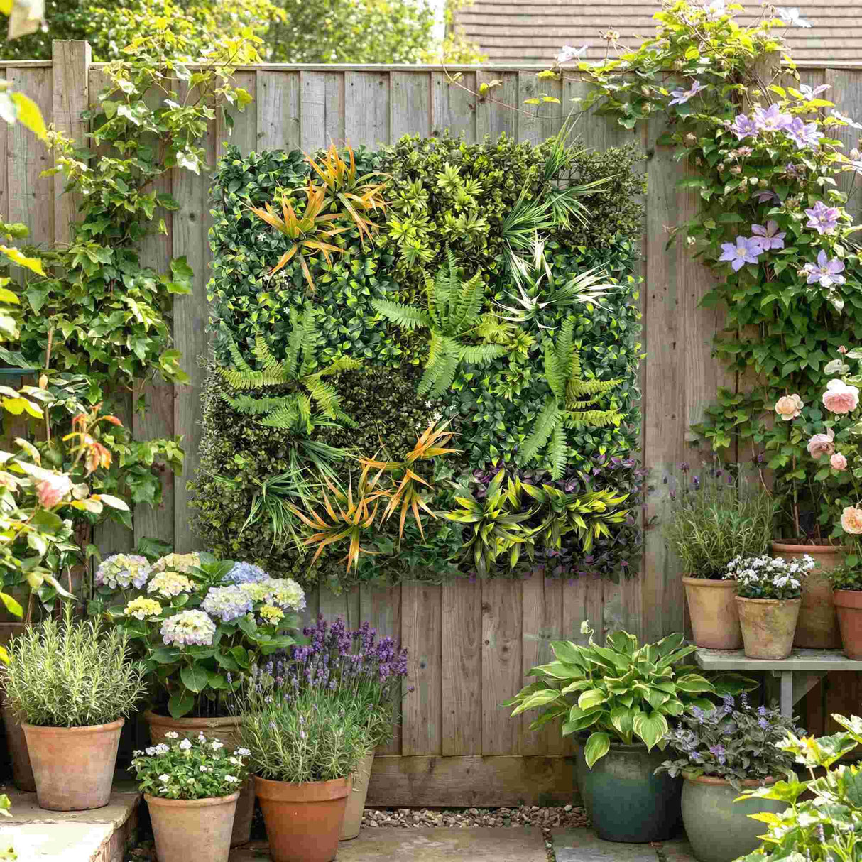 PE Artificial Grass Wall Panel 100cm Wide - Velmora