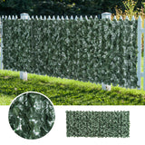PE Artificial Leaf Hedge Screen Privacy Garden Fence Panel 240cm Wide x 100 High - Velmora