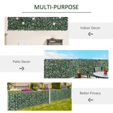 PE Artificial Leaf Hedge Screen Privacy Garden Fence Panel 240cm Wide x 100 High - Velmora
