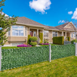 PE Artificial Leaf Hedge Screen Privacy Garden Fence Panel 300cm Wide x 100 High - Velmora