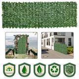 PE Artificial Leaf Hedge Screen Privacy Garden Fence Panel 300cm Wide x 100 High - Velmora