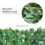 PE Artificial Leaf Hedge Screen Privacy Garden Fence Panel 300cm Wide x 100 High - Velmora