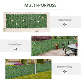 PE Artificial Leaf Hedge Screen Privacy Garden Fence Panel 300cm Wide x 100 High - Velmora