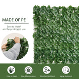 PE Artificial Leaf Hedge Screen Privacy Garden Fence Panel 300cm Wide x 100 High - Velmora