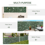 PE Artificial Leaf Hedge Screen Privacy Garden Fence Panel 300cm Wide x 150 High - Velmora